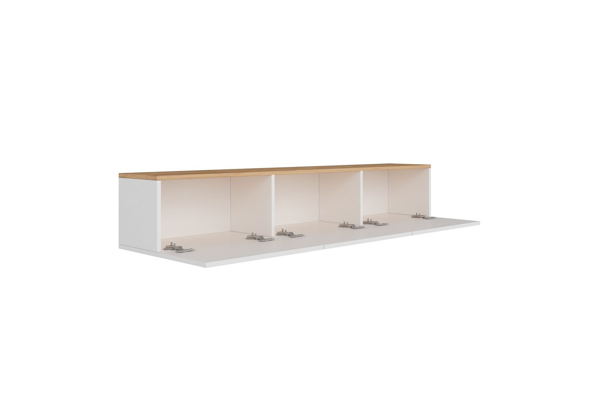 West Tv-benk 150 cm - Hvit/Brun - Møbler - Mediamøbel & tv møbel - TV-benk & mediabenk