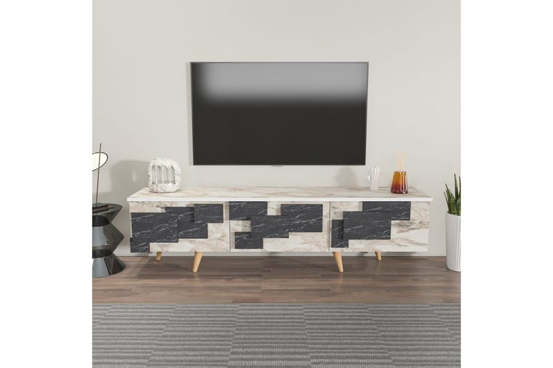 Xamira TV-benk 160 cm - Hvit - Møbler - Mediamøbel & tv møbel - TV-benk & mediabenk