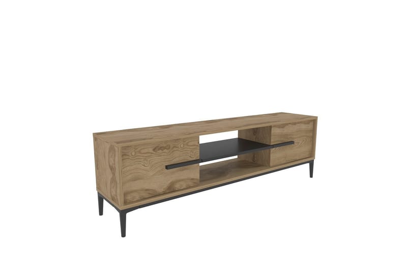 Yemisen TV-benk 120 cm - Brun/Svart - Møbler - Mediamøbel & tv møbel - TV-benk & mediabenk