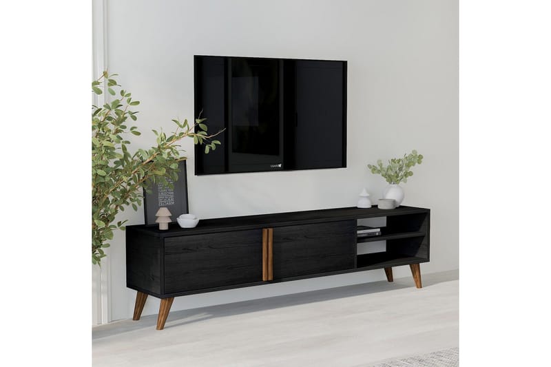 Ythmere TV-benk 160 cm - Svart - Møbler - Mediamøbel & tv møbel - TV-benk & mediabenk