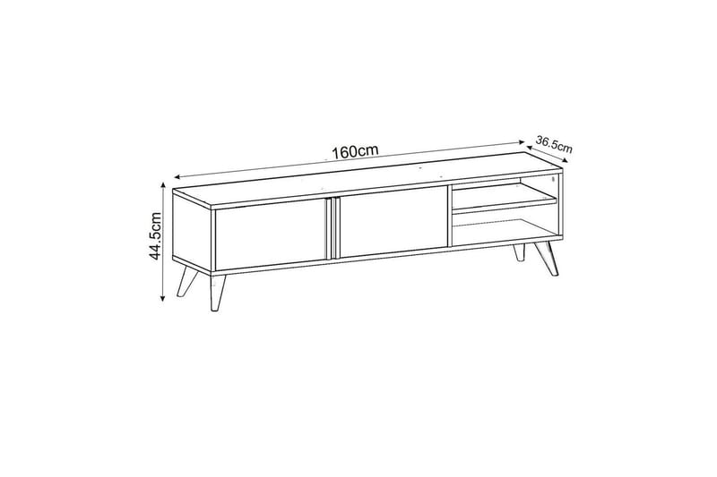 Ythmere TV-benk 160 cm - Taupe - Møbler - Mediamøbel & tv møbel - TV-benk & mediabenk