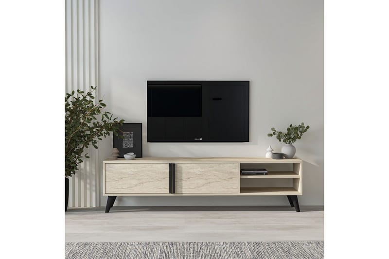 Ythmere TV-benk 160 cm - Taupe - Møbler - Mediamøbel & tv møbel - TV-benk & mediabenk