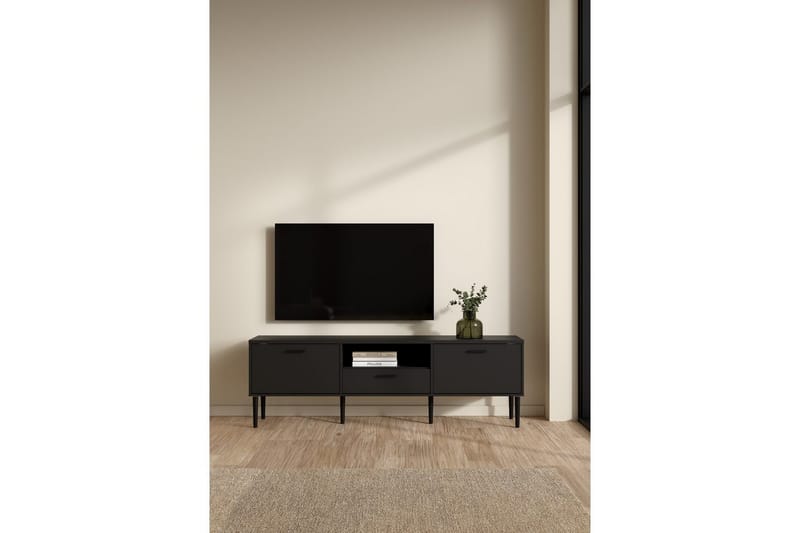 Yumi TV-benk 177 cm - Svart - Møbler - Mediamøbel & tv møbel - TV-benk & mediabenk