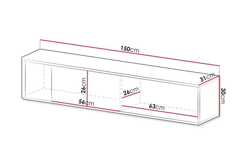 Zalricus Tv-skåp 150 cm - Beige - Møbler - Mediamøbel & tv møbel - TV-skap