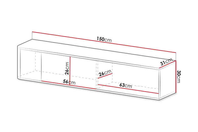 Zalricus Tv-skåp 150 cm - Beige - Møbler - Mediamøbel & tv møbel - TV-skap