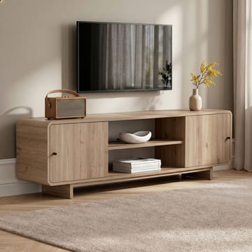Zavio TV-benk med Oppbevaring 180x52x34 cm - Eik - Møbler - Mediamøbel & tv møbel - TV-benk & mediabenk
