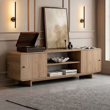 Zavio TV-benk med Oppbevaring 180x52x34 cm - Eik - Møbler - Mediamøbel & tv møbel - TV-benk & mediabenk