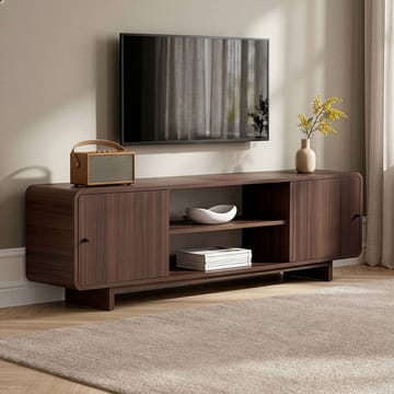 Zavio TV-benk med Oppbevaring 180x52x34 cm - Valnøtt - Møbler - Mediamøbel & tv møbel - TV-benk & mediabenk