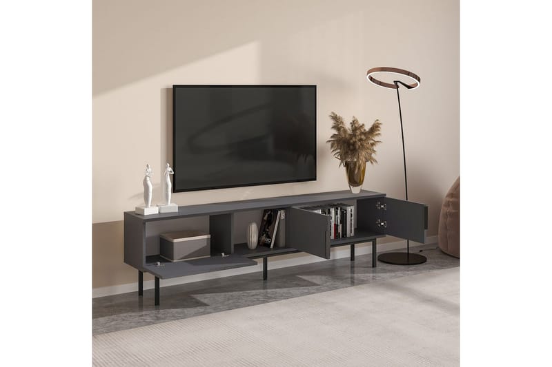 Zeiran TV-benk 180 cm - Antrasitt - Møbler - Mediamøbel & tv møbel - TV-benk & mediabenk