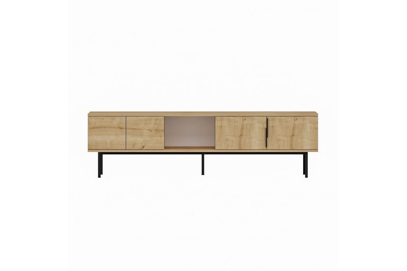Zeiran TV-benk 180 cm - Mellomfarget tre - Møbler - Mediamøbel & tv møbel - TV-benk & mediabenk
