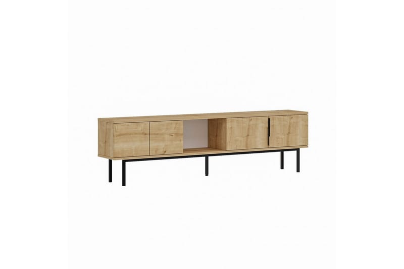Zeiran TV-benk 180 cm - Mellomfarget tre - Møbler - Mediamøbel & tv møbel - TV-benk & mediabenk