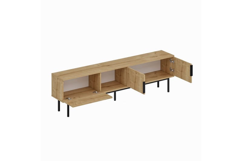 Zeiran TV-benk 180 cm - Mellomfarget tre - Møbler - Mediamøbel & tv møbel - TV-benk & mediabenk