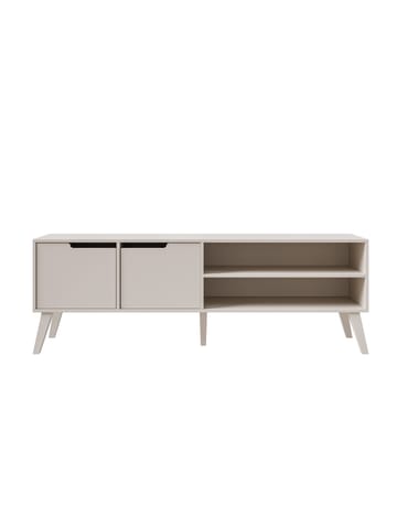 Zelto Gulvstående TV-benk 160 cm med Oppbevaring i Malt Tre - Beige - Møbler - Mediamøbel & tv møbel - TV-benk & mediabenk