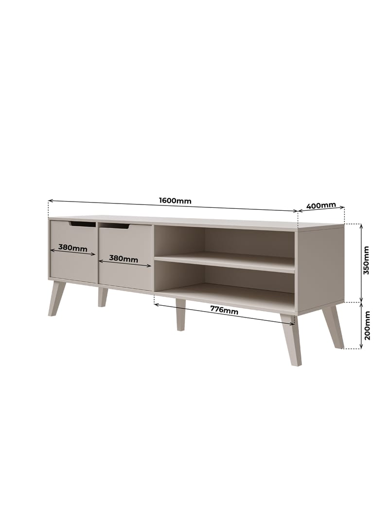 Zelto TV-benk 160 cm - Kasjmir - Møbler - Mediamøbel & tv møbel - TV-benk & mediabenk