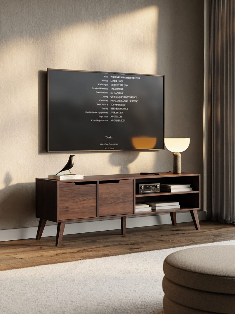 Zelto TV-benk 160 cm - Warmia valnøtt - Møbler - Mediamøbel & tv møbel - TV-benk & mediabenk