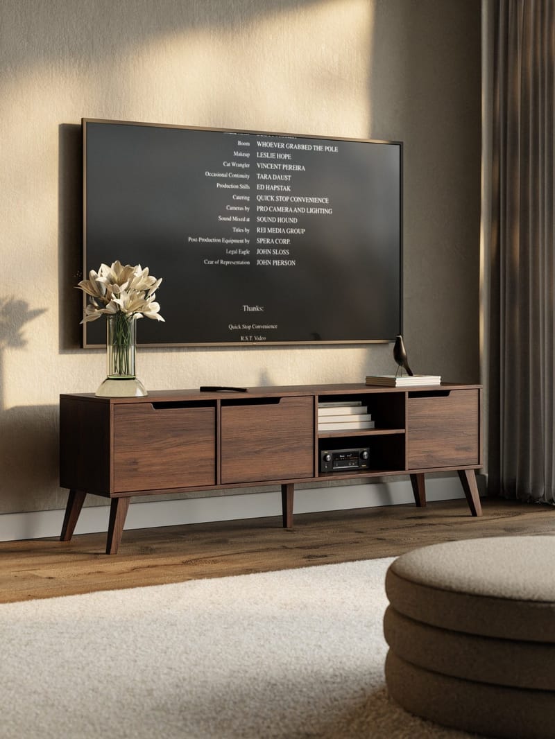 Zelto TV-benk 180 cm - Warmia valnøtt - Møbler - Mediamøbel & tv møbel - TV-benk & mediabenk