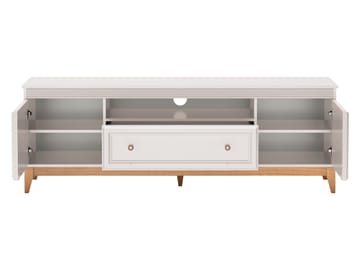 Zeylor Gulvstående TV-benk 179 cm med Oppbevaring i Malt Tre - Beige - Møbler - Mediamøbel & tv møbel - TV-benk & mediabenk