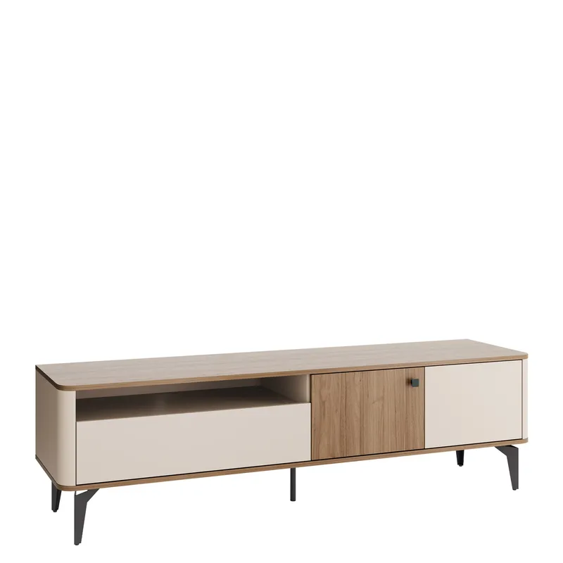 Zeyrin TV-benk 180 cm, Beige|brun|svart