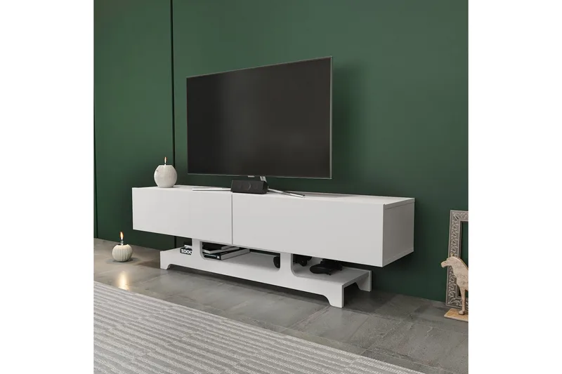 Zira TV-benk 160 cm - Hvit - Møbler - Mediamøbel & tv møbel - TV-benk & mediabenk