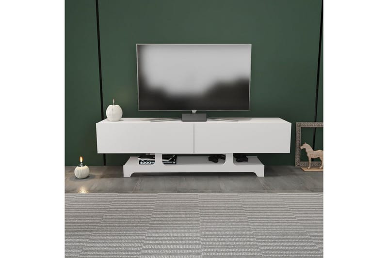 Zira TV-benk 160 cm - Hvit - Møbler - Mediamøbel & tv møbel - TV-benk & mediabenk