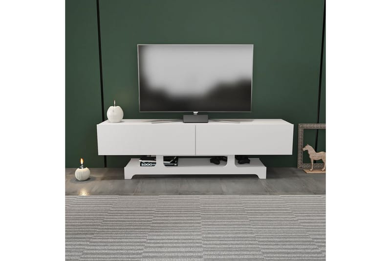 Zira TV-benk 160 cm - Hvit - Møbler - Mediamøbel & tv møbel - TV-benk & mediabenk