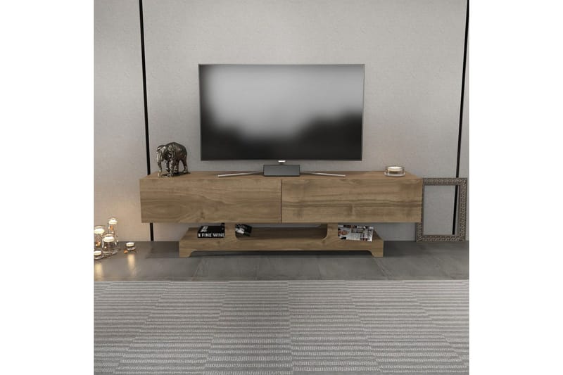 Zira TV-benk 160 cm - Valnøtt - Møbler - Mediamøbel & tv møbel - TV-benk & mediabenk