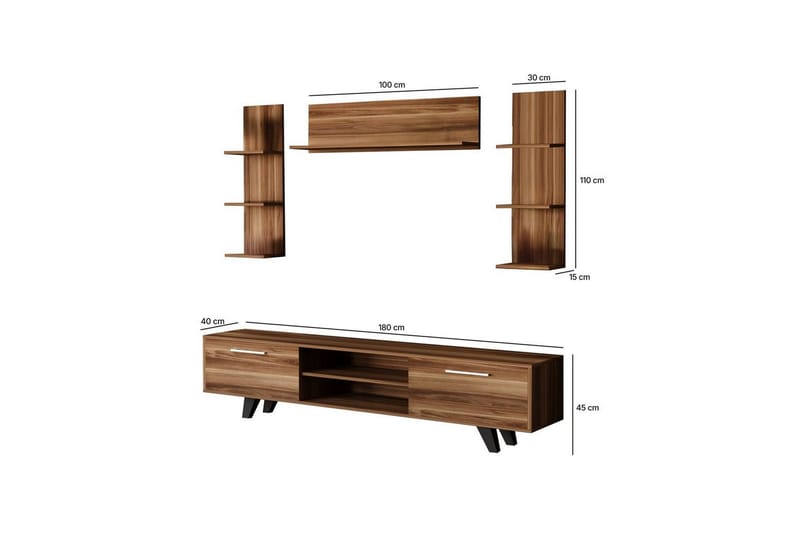 Zyrosen TV-benk 180 cm - Natur - Møbler - Mediamøbel & tv møbel - TV-benk & mediabenk