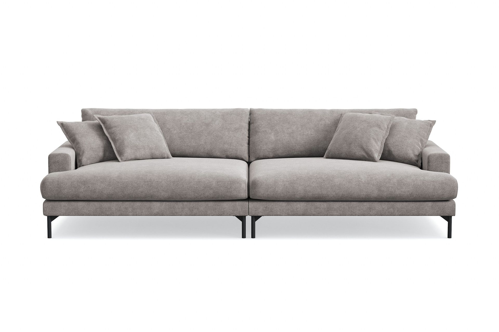 Menard Premium 5-seters dyp sofa i chenille - Grå/Brun