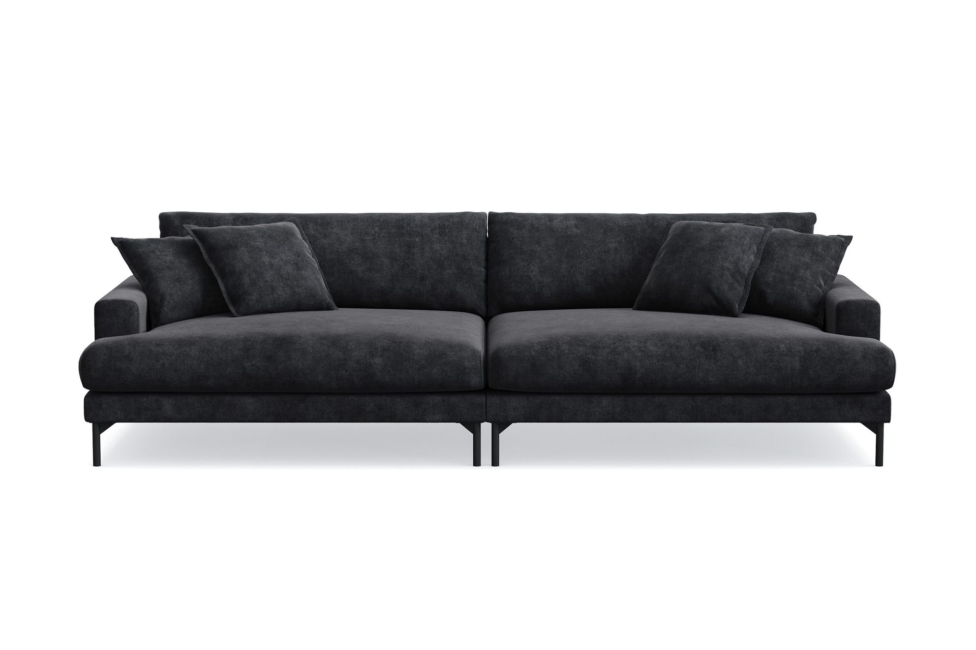 Menard Premium 5-seters dyp sofa i chenille - Svart