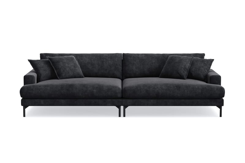 Menard Premium 5-seters dyp sofa i chenille - Svart - Møbler - Sofaer