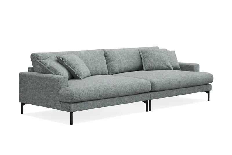 Menard Premium 5-personers Dyb Sofa i Chenille - Grå/Blå - Møbler - Sofaer