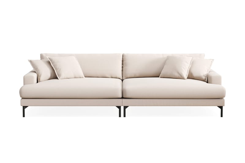 Menard Premium 5-personers Dyb Sofa i Bouclé, Lys Beige