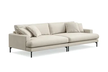 Menard Premium 5-seters dyp sofa i stoff - Beige - Møbler - Sofaer