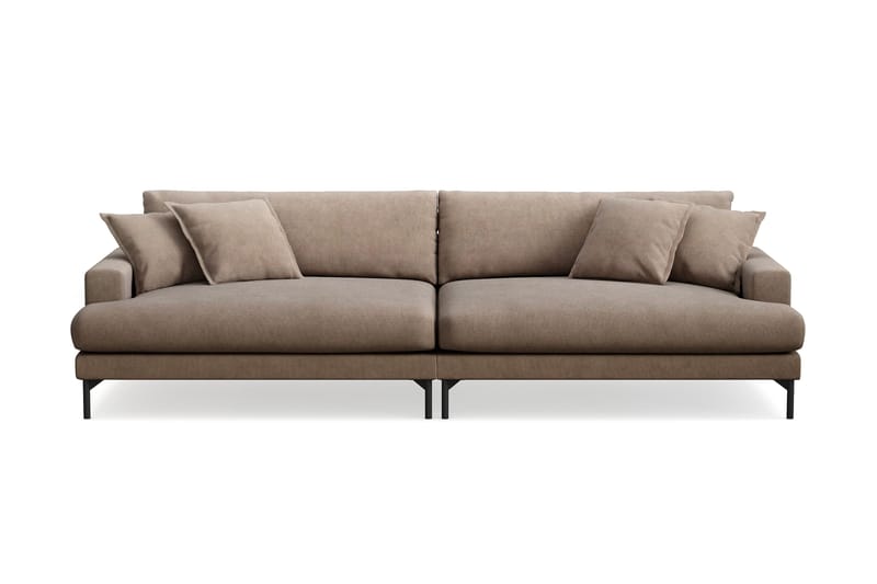 Menard Premium 5-seters dyp sofa i stoff - Brun - Møbler - Sofaer