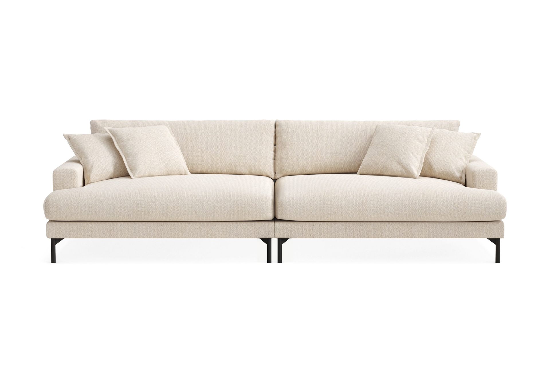 Menard Premium 5-seters dyp sofa i chenille - Lysbeige