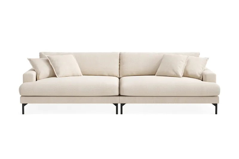 Menard Premium 5-personers Dyb Sofa i Chenille - Lys Beige - Møbler - Sofaer