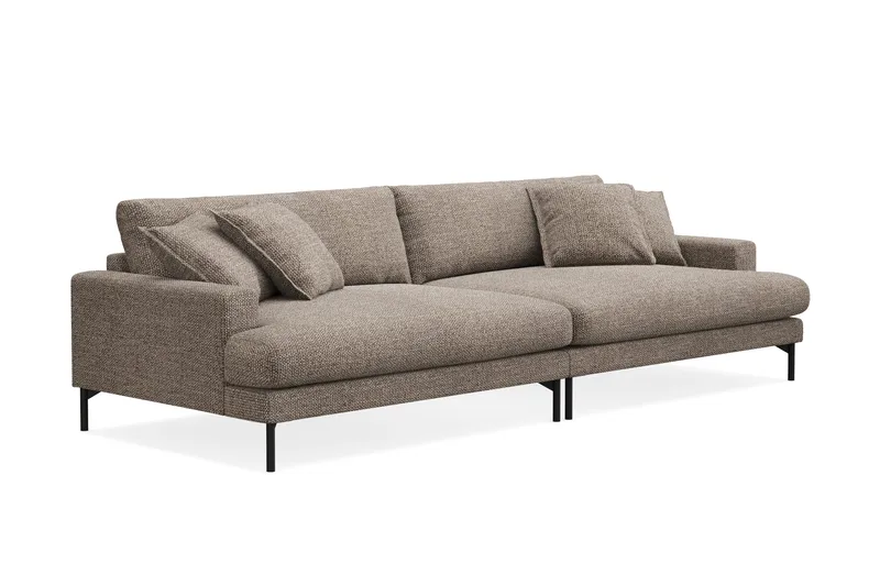 Menard Premium 5-personers Dyb Sofa i Chenille - Brun - Møbler - Sofaer