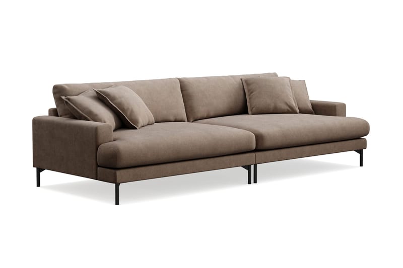 Menard Premium 5-seters dyp sofa i stoff - Brun - Møbler - Sofaer