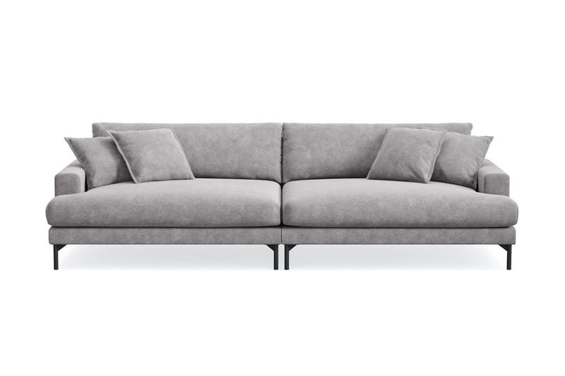 Menard Premium 5-seters dyp sofa i chenille - Grå - Møbler - Sofaer