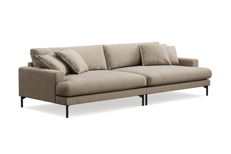 Menard Premium 5-seters dyp sofa i stoff - Brun - Møbler - Sofaer