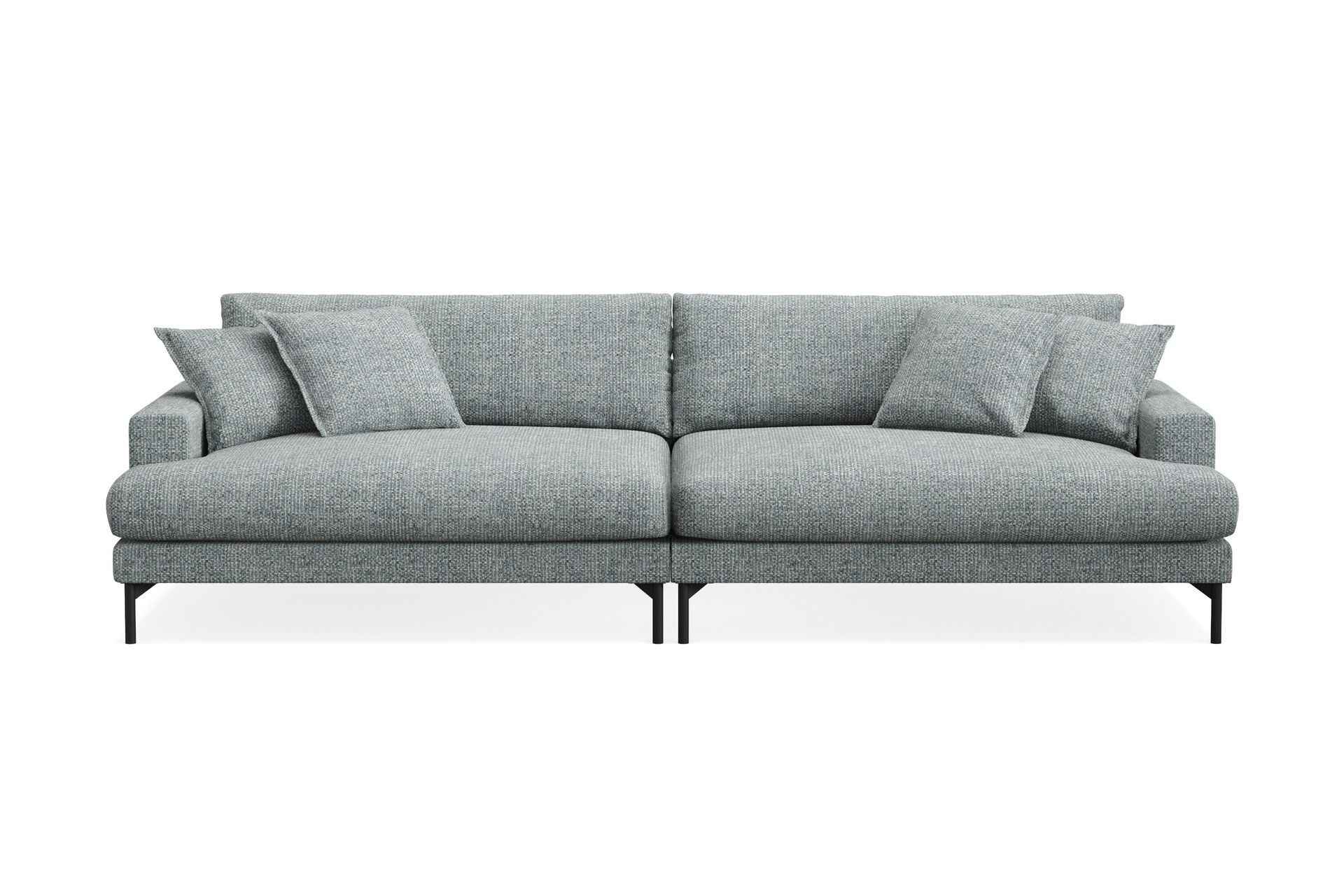 Menard Premium 5-seters dyp sofa i chenille - Grå/Blå