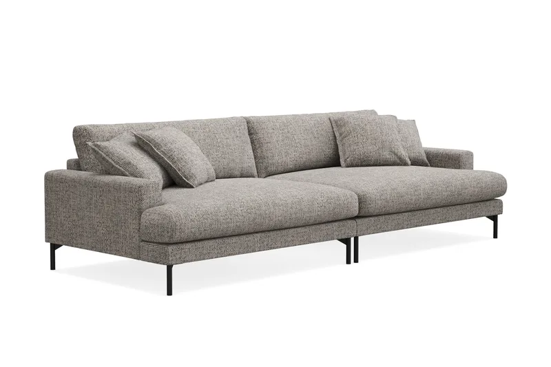 Menard Premium 5-personers Dyb Sofa i Chenille - Grå - Møbler - Sofaer