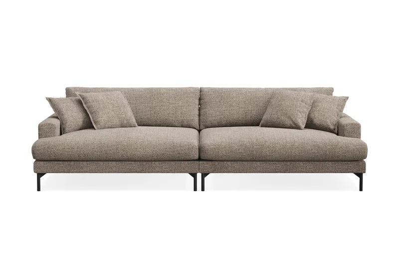 Menard Premium 5-personers Dyb Sofa i Chenille - Brun - Møbler - Sofaer