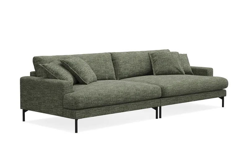 Menard Premium 5-personers Dyb Sofa i Chenille - Grøn - Møbler - Sofaer