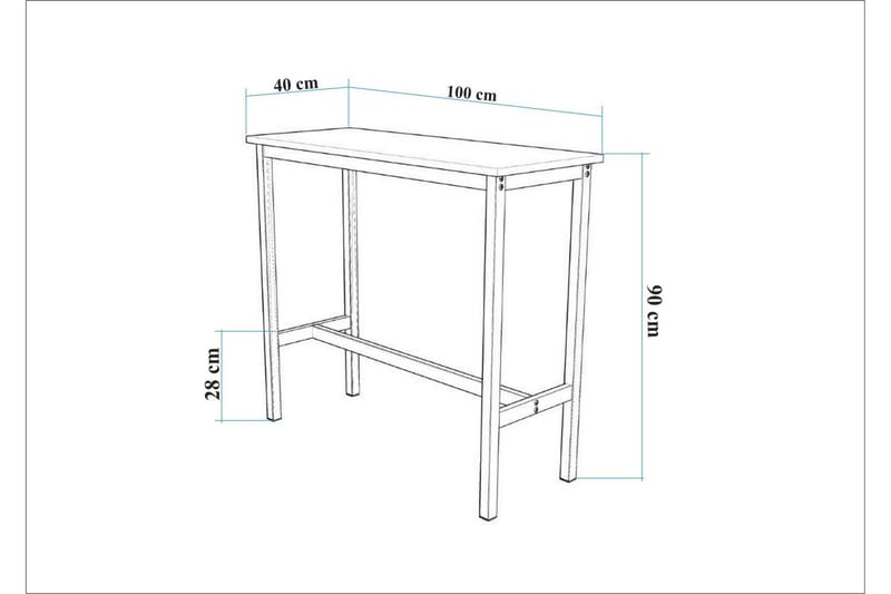 Mola Bar Table & Stool Set (3 Pieces) VALUE_MISSING_1 - Møbler - Bord