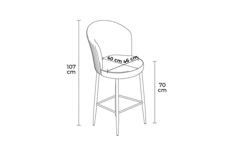 Redlands barsett 46 cm - Svart - Møbler - Bord
