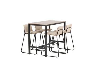 Rektangulär matgrupp Venture Home Beige Valnöt 4st - Møbler - Bord