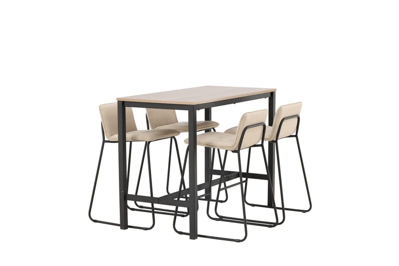 Rektangulär matgrupp Venture Home Beige Valnöt 4st - Møbler - Bord