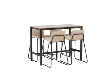 Rektangulär matgrupp Venture Home Beige Valnöt 4st - Møbler - Bord