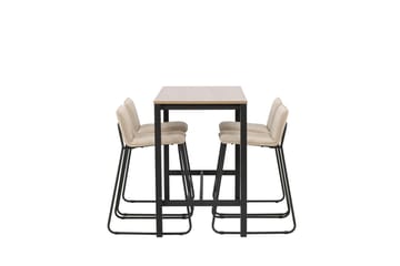 Rektangulär matgrupp Venture Home Beige Valnöt 4st - Møbler - Bord